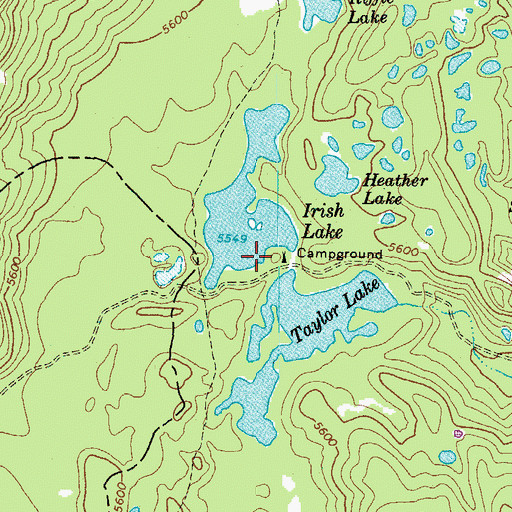 Topographic Map of Irish and Taylor Recreation Site, OR