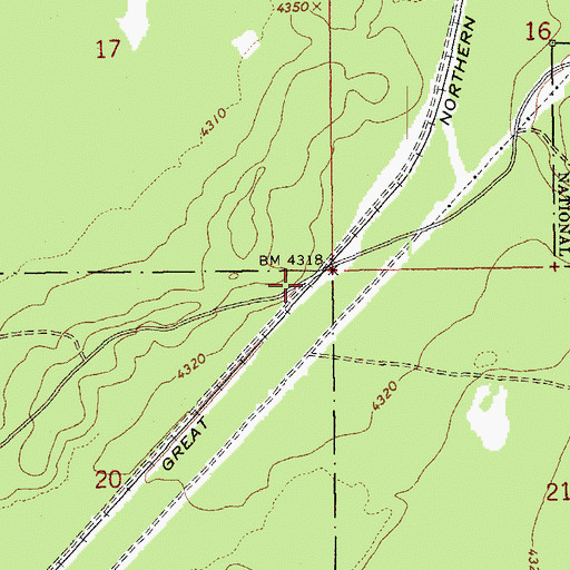 Topographic Map of Fremont (historical), OR