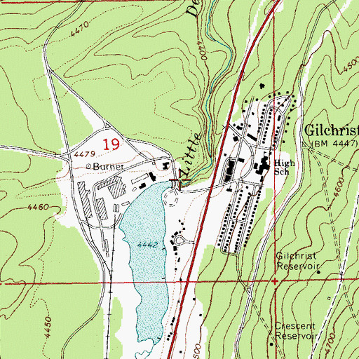 Topographic Map of Gilchrist Log Pond, OR