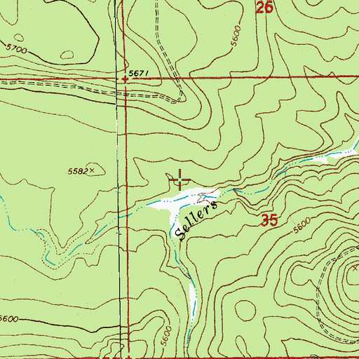 Topographic Map of Squirrel Camp, OR