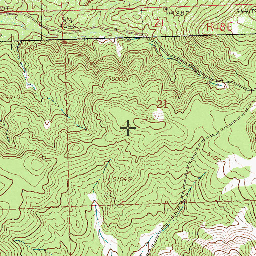 Topographic Map of Milliorn Hill, OR
