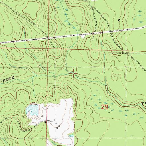 Topographic Map of Clark Creek, AL