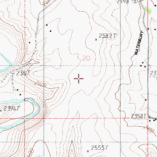 Topographic Map of Pleasant Ridge, OR