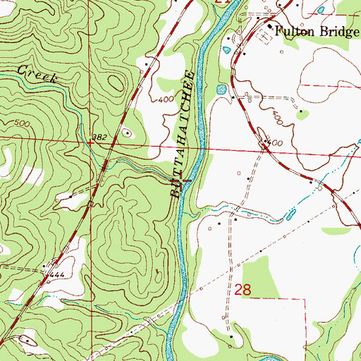 Topographic Map of Clark Creek, AL