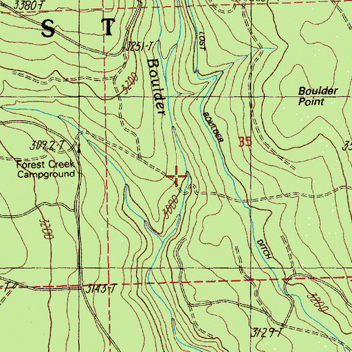 Topographic Map of Crane Creek Forest Camp, OR