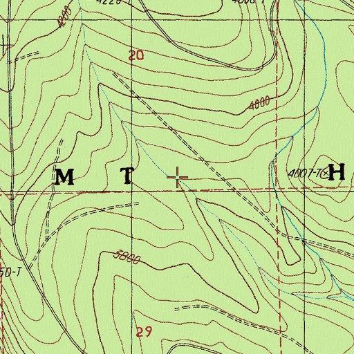 Topographic Map of Keen Camp, OR