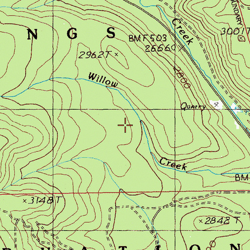 Topographic Map of Persia M Robinson Natural Area, OR