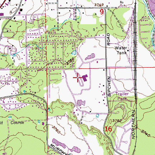 Topographic Map of R E Jewell Elementary School, OR