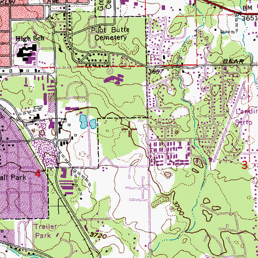 Topographic Map of Ponderosa Park, OR