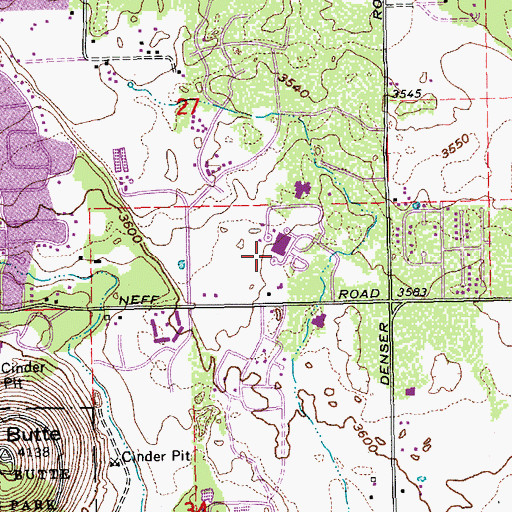 Topographic Map of Saint Charles Medical Center, OR
