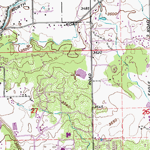 Topographic Map of Mountain View Senior High School, OR