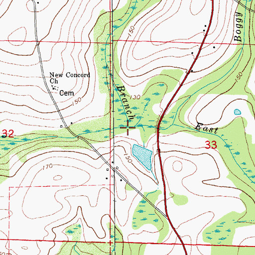 Topographic Map of John Branch, FL