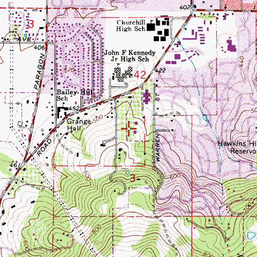 Topographic Map of New Hope Christian College, OR