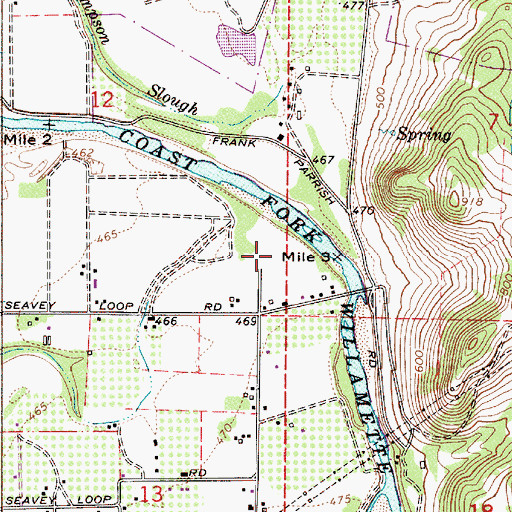 Topographic Map of Vickery County Park, OR