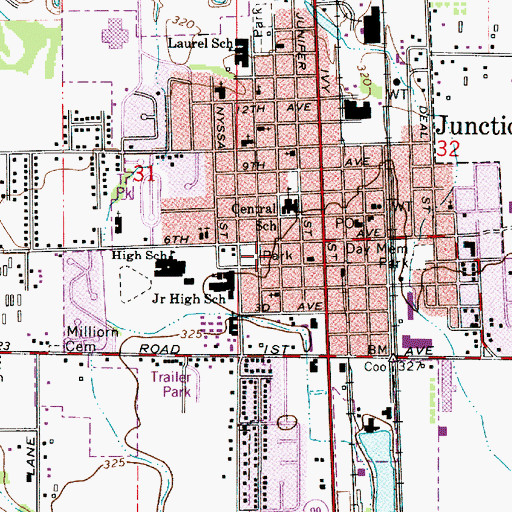 Topographic Map of Washburne Park, OR