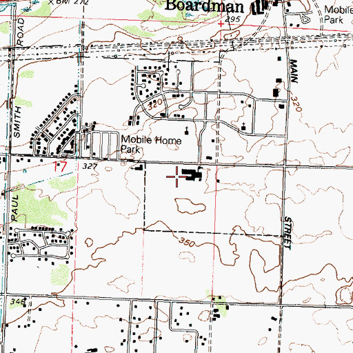 Topographic Map of Sam Boardman Elementary School, OR