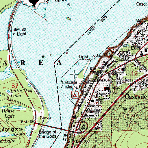 Topographic Map of Thunder Island, OR