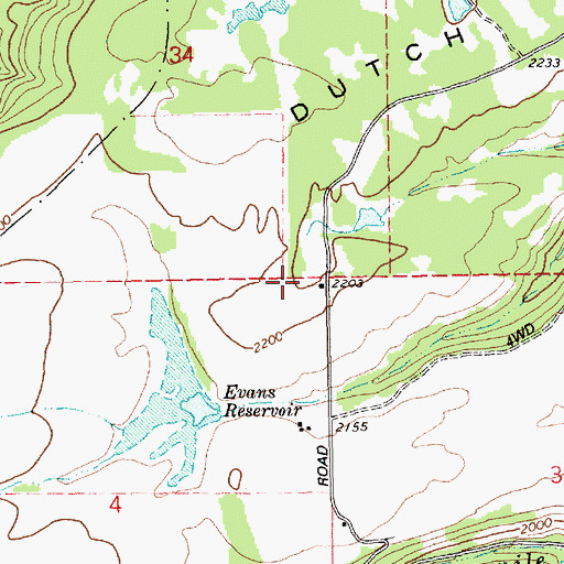 Topographic Map of Mount Hood Flat School (historical), OR