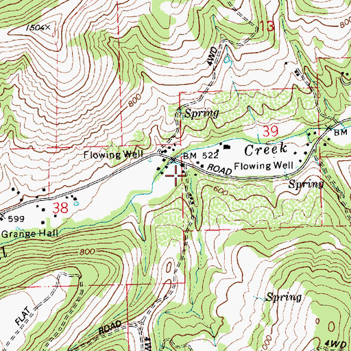 Topographic Map of Mill Creek School (historical), OR