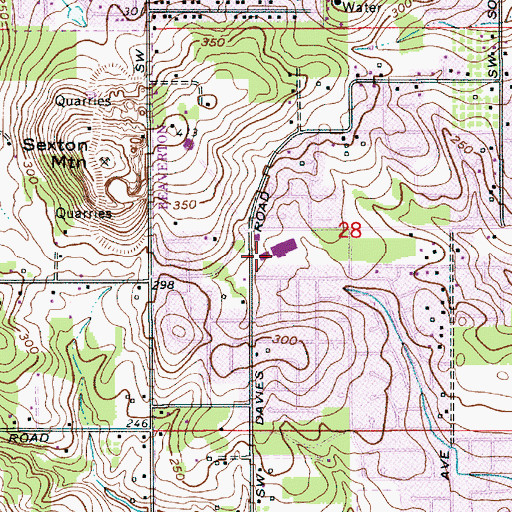 Topographic Map of Hiteon Elementary School, OR