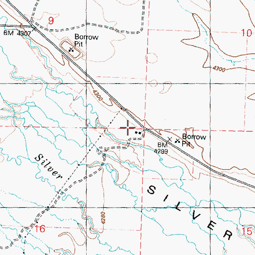 Topographic Map of Upper Silver Creek Ranch, OR