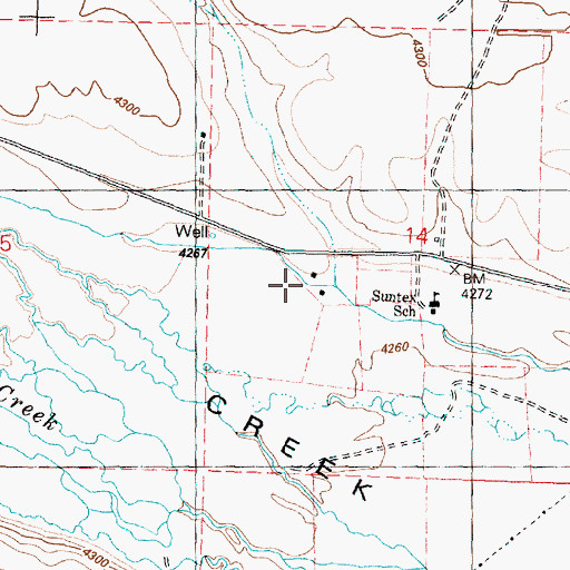 Topographic Map of Dunn Ranch, OR
