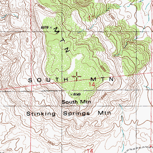 Topographic Map of South Mountain, AZ
