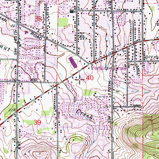 Topographic Map of Mountain View Middle School, OR