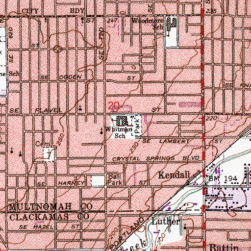 Topographic Map of Flavel City Park, OR