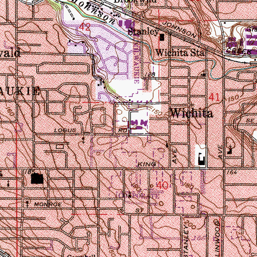 Topographic Map of Lewelling Elementary School, OR