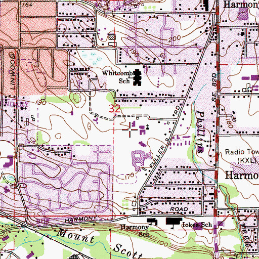 Topographic Map of Christ the King Parish School, OR