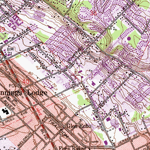 Topographic Map of Candy Lane Elementary School, OR