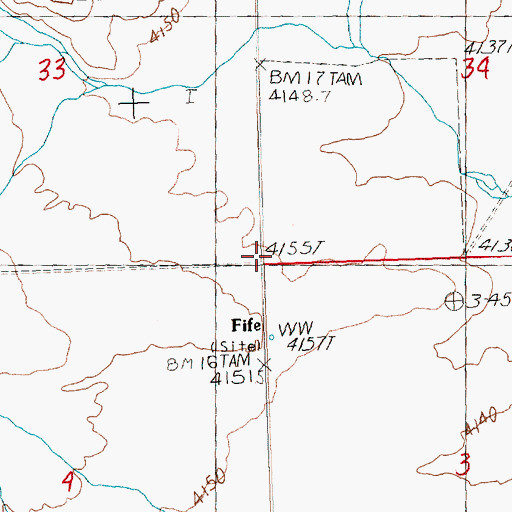 Topographic Map of Houston Ranch, OR