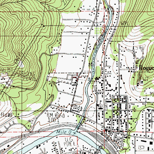 Topographic Map of Palmerton Park, OR