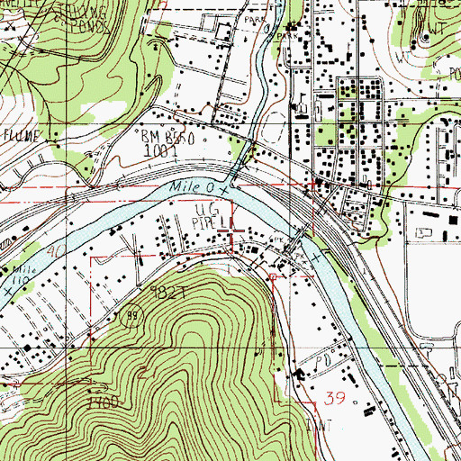 Topographic Map of Coyote Evans Wayside, OR