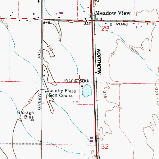 Topographic Map of Eugene Blue Star Safety Rest Area (historical), OR