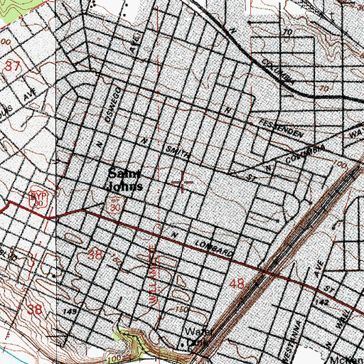 Topographic Map of Assumption School (historical), OR