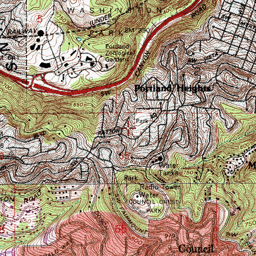 Topographic Map of Periander Park, OR