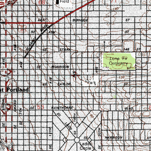 Topographic Map of Col Summers City Park, OR