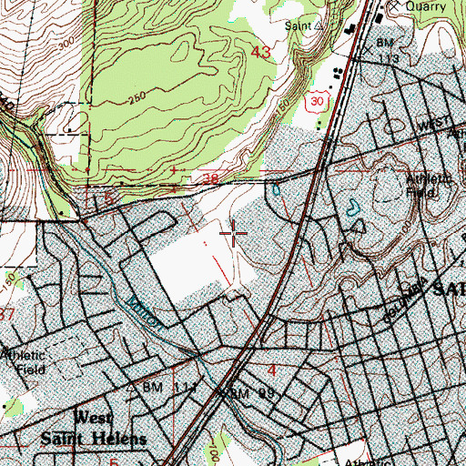 Topographic Map of Columbia District Hospital, OR