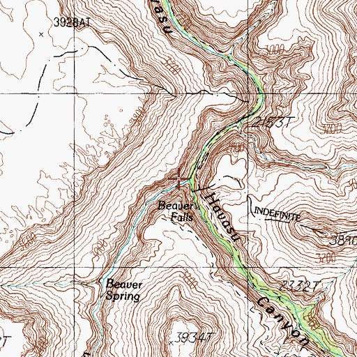 Topographic Map of Beaver Canyon, AZ