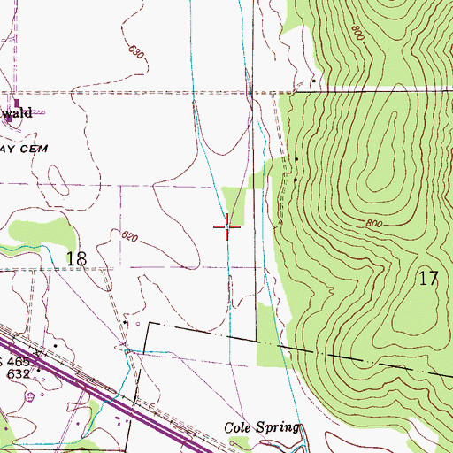 Topographic Map of Clay Cove, AL
