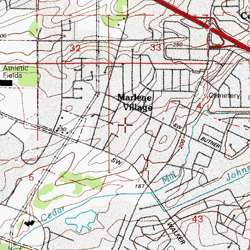 Topographic Map of Meadow Park Middle School, OR