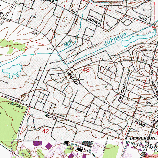 Topographic Map of Holy Trinity School, OR