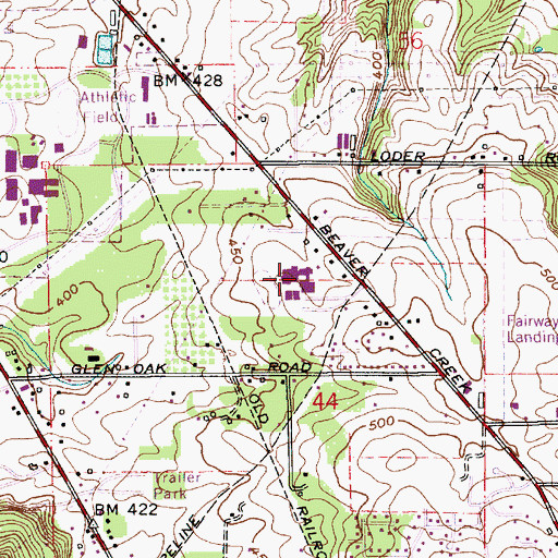 Topographic Map of Oregon City Senior High School, OR
