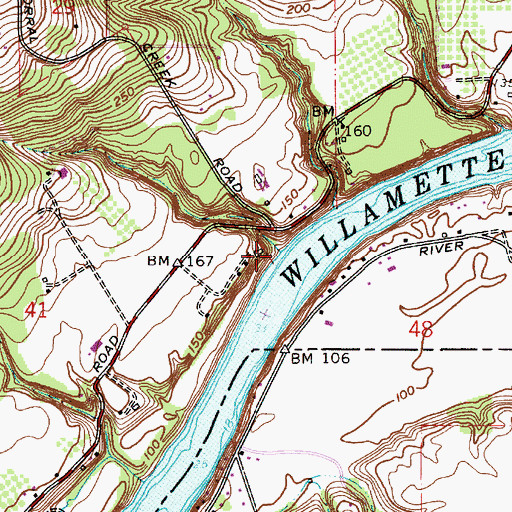 Topographic Map of Jim Tapman Creek, OR