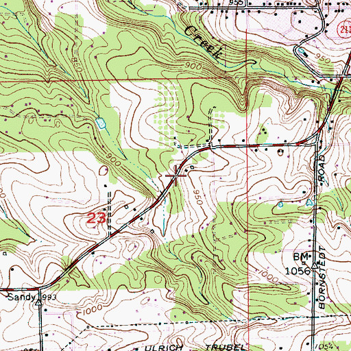 Topographic Map of Sandy Intermediate School (historical), OR