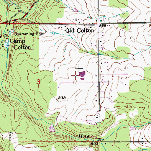Topographic Map of Colton Elementary School, OR