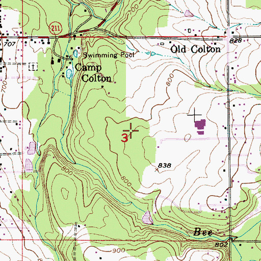 Topographic Map of Colton Middle School, OR