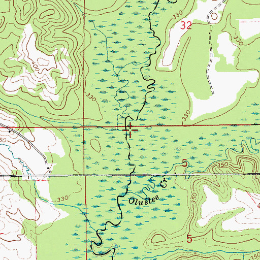 Topographic Map of Clayton Branch, AL